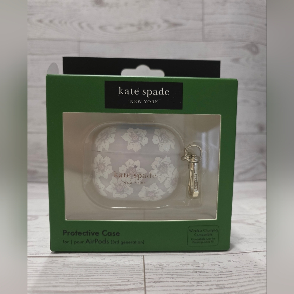 kate spade Black Protective Packaging with White Text